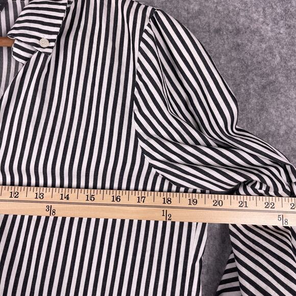 Greysn Top Womens Small Striped Blouse Button Front Puff Sleeve Lagenlook Artsy - Picture 7 of 14